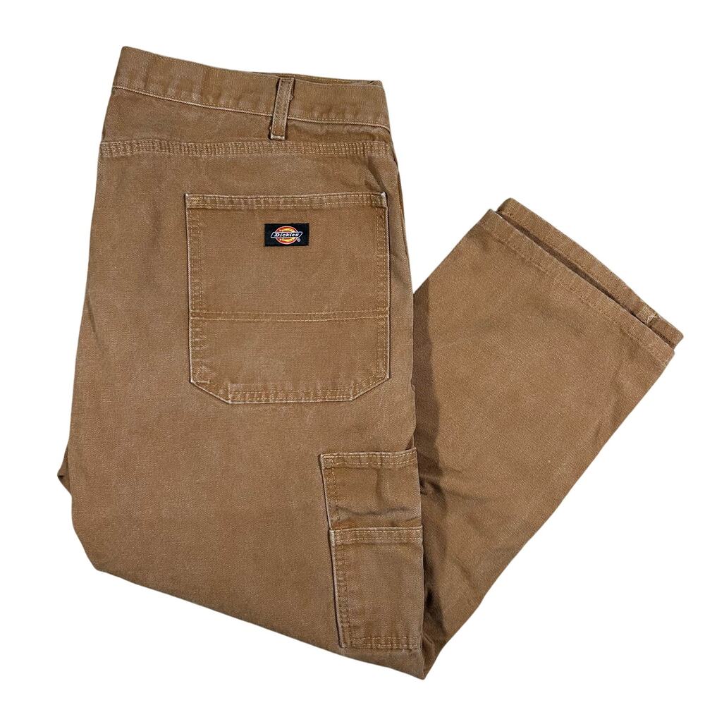 Vintage Y2K Dickies Canvas Carpenter Workwear Tan Pants 38x34